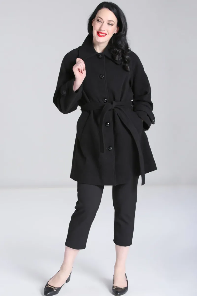 Hell Bunny Coats & Jackets>Juliette Coat Black