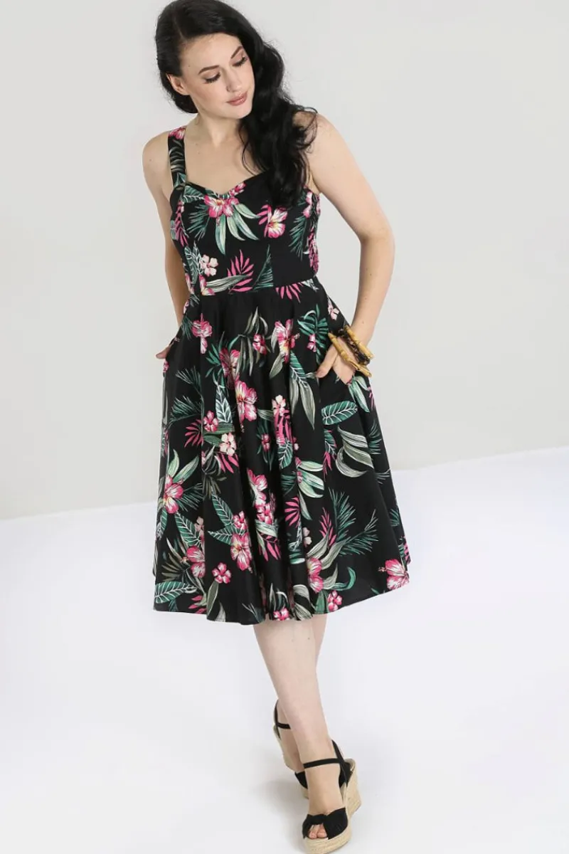 Hell Bunny Dresses|50S Dresses>Kalani 50's Dress Black