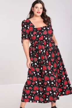 Hell Bunny Dresses With Pockets|Maxi Dresses>Kate Heart Dress Black