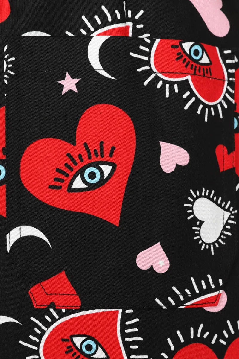 Hell Bunny Dresses|Dresses>Kate Heart Pinafore Dress Black