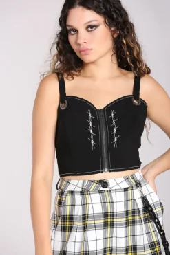 Hell Bunny Tops|Tops>Lennox Crop Top Black
