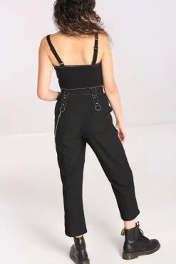 Hell Bunny Trousers & Shorts|Trousers & Shorts>Lennox Cropped Trousers Black