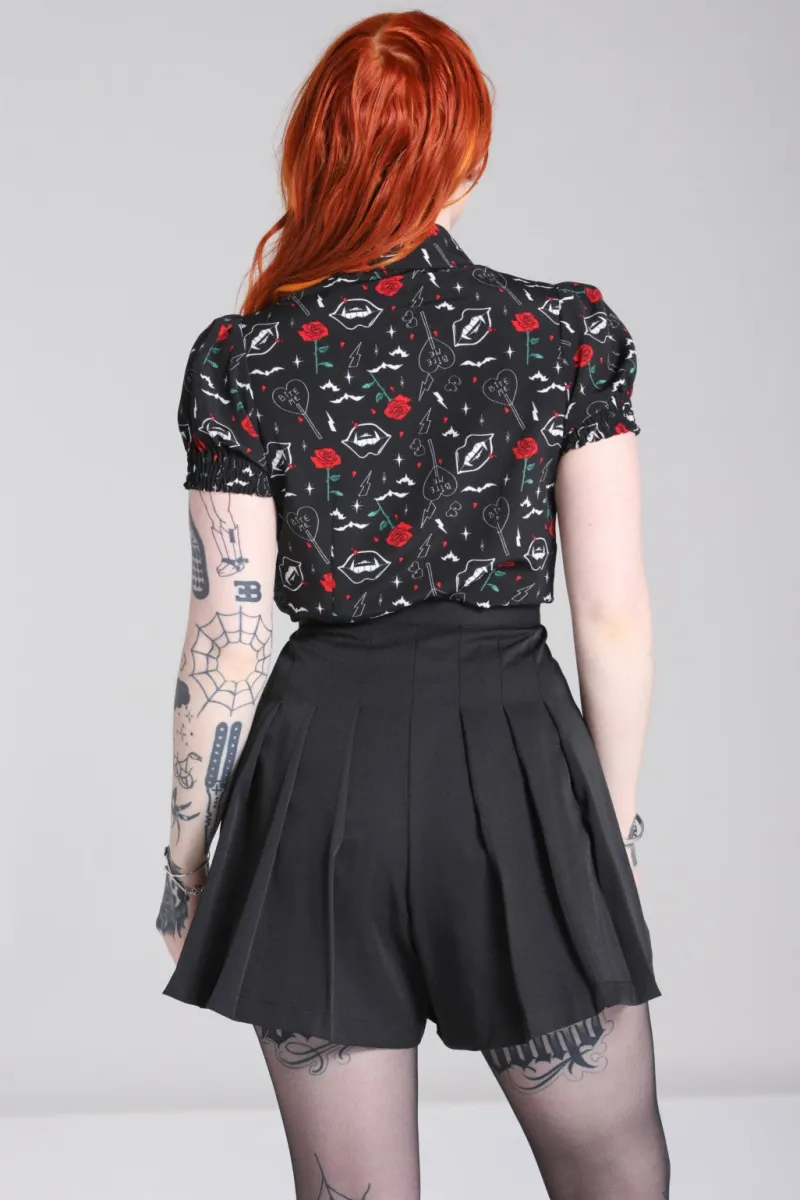 Hell Bunny Tops|Blouses>Lilith Blouse Black