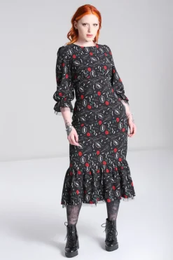 Hell Bunny Dresses|Dresses>Lilith Maxi Dress Black