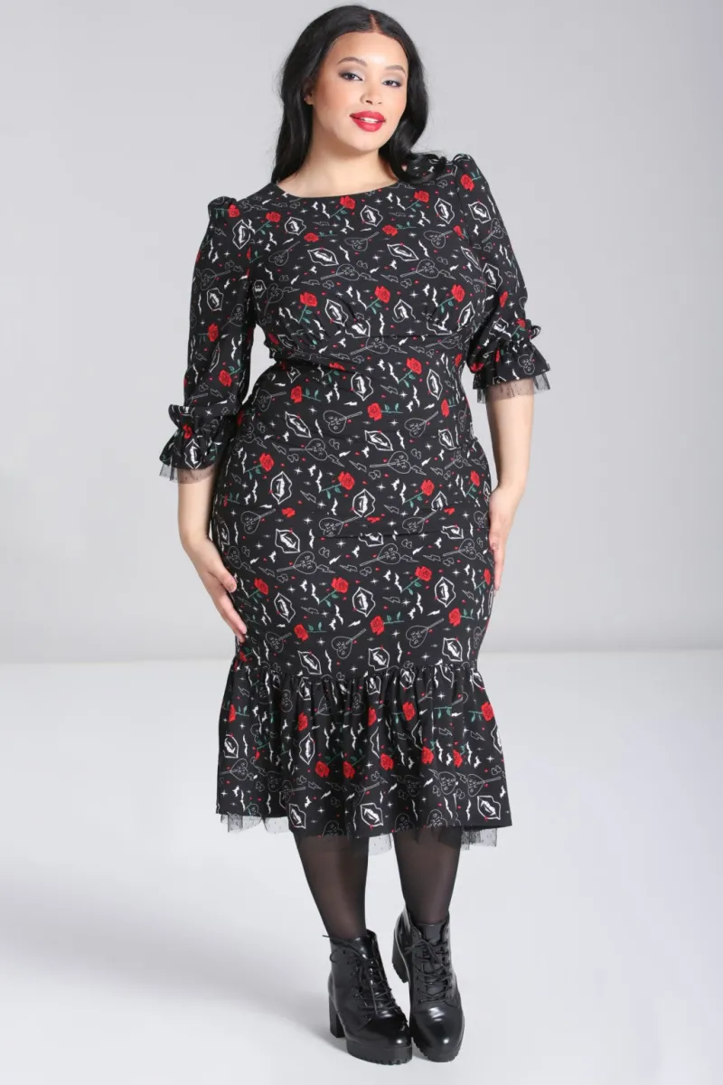 Hell Bunny Dresses|Dresses>Lilith Maxi Dress Black
