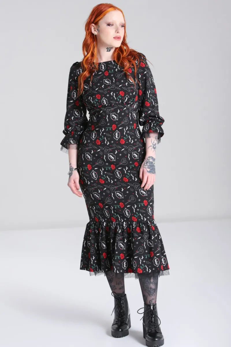 Hell Bunny Dresses|Dresses>Lilith Maxi Dress Black