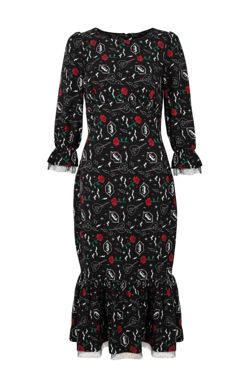 Hell Bunny Dresses|Dresses>Lilith Maxi Dress Black