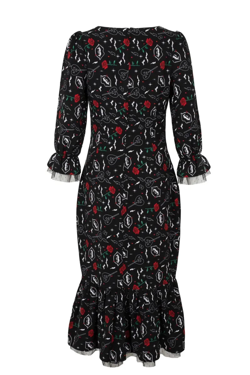 Hell Bunny Dresses|Dresses>Lilith Maxi Dress Black
