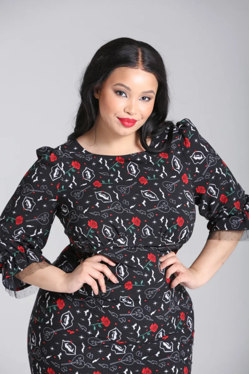 Hell Bunny Dresses|Dresses>Lilith Maxi Dress Black