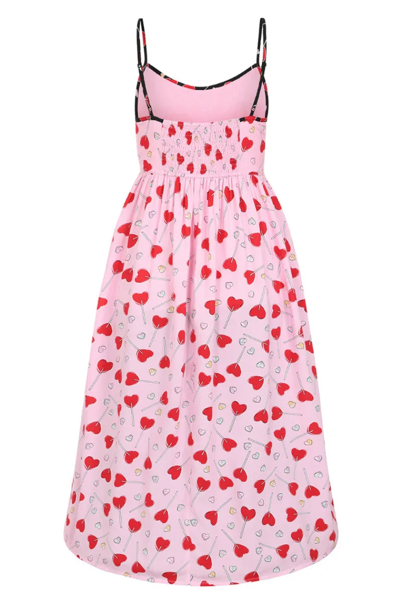 Hell Bunny Dresses|Dresses>Lollies Maxi Dress Pink