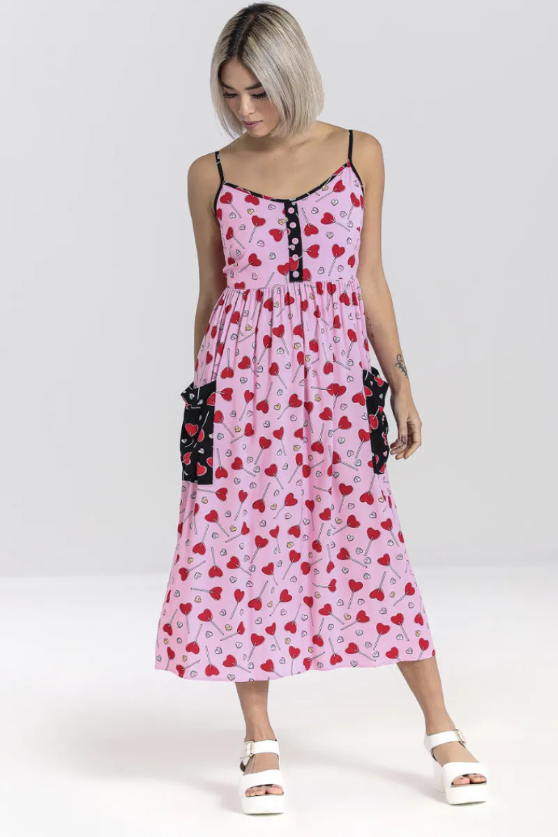Hell Bunny Dresses|Dresses>Lollies Maxi Dress Pink