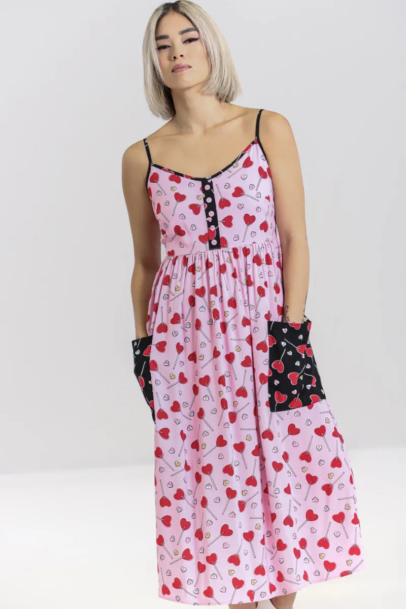 Hell Bunny Dresses|Dresses>Lollies Maxi Dress Pink