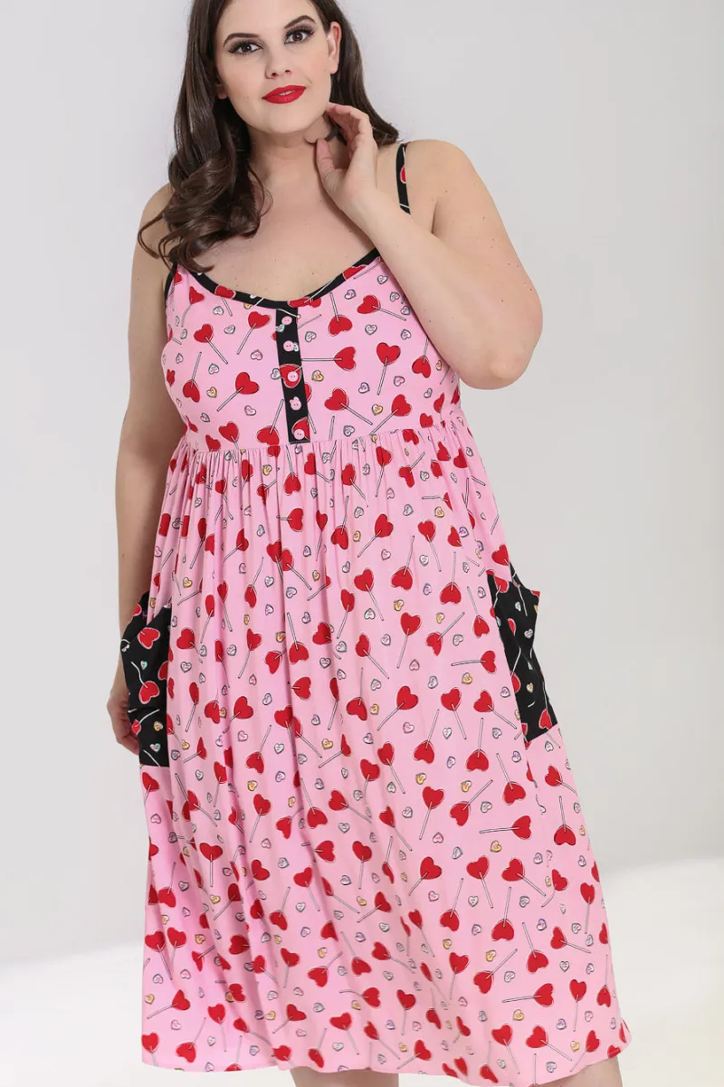 Hell Bunny Dresses|Dresses>Lollies Maxi Dress Pink
