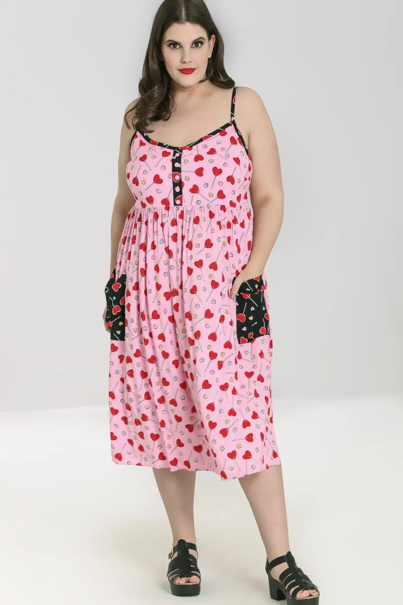 Hell Bunny Dresses|Dresses>Lollies Maxi Dress Pink