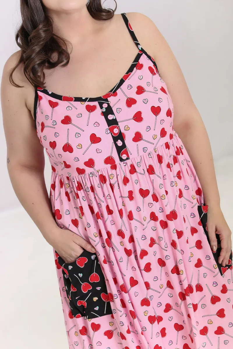 Hell Bunny Dresses|Dresses>Lollies Maxi Dress Pink