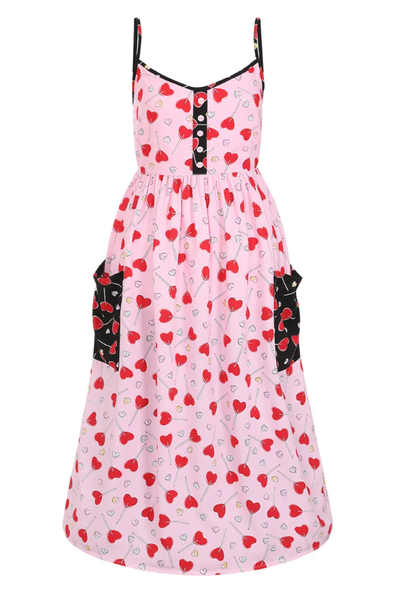 Hell Bunny Dresses|Dresses>Lollies Maxi Dress Pink