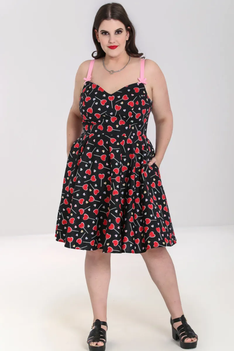 Hell Bunny Dresses|Dresses>Lollies Mid Dress Black