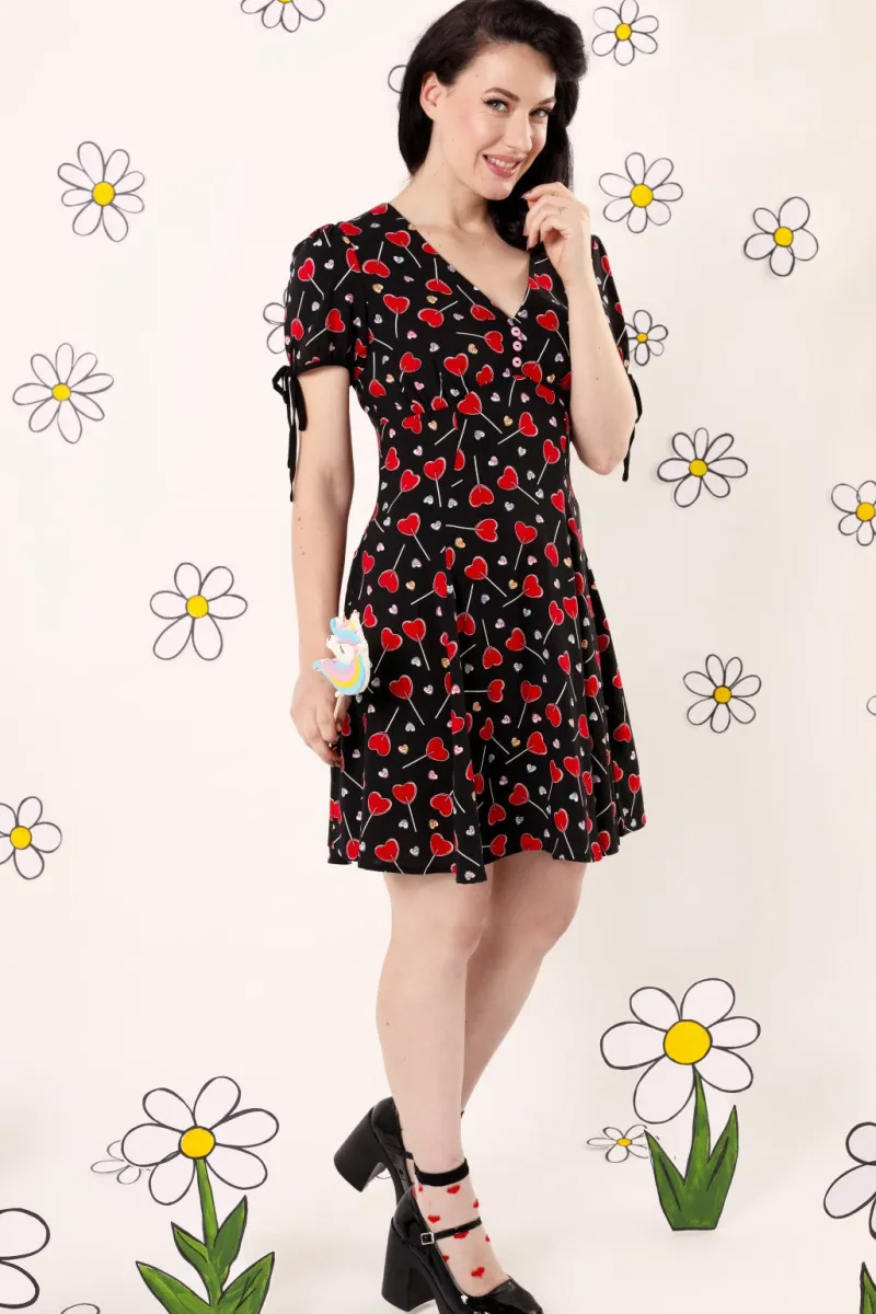 Hell Bunny Dresses|Dresses>Lollies Mini Dress Black