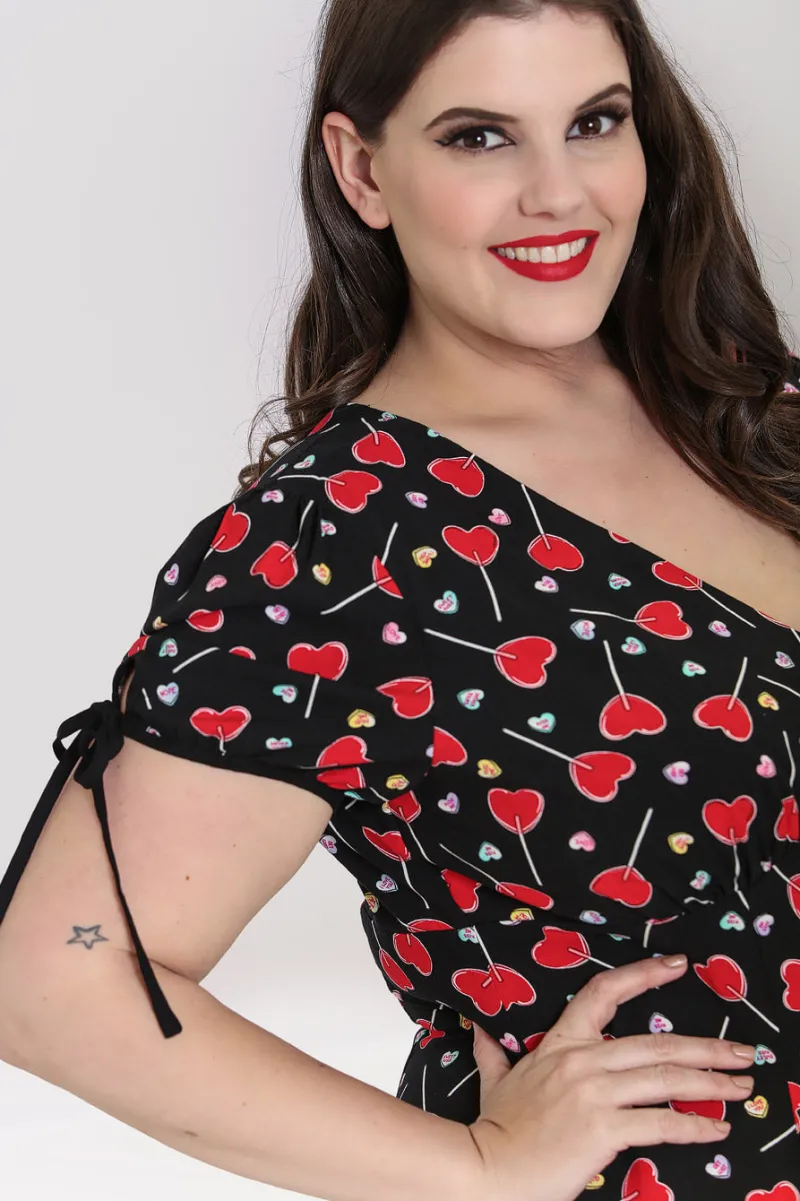 Hell Bunny Dresses|Dresses>Lollies Mini Dress Black