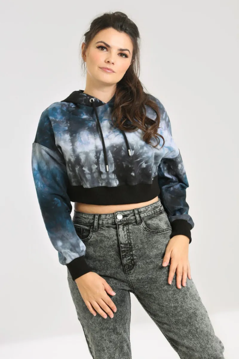 Hell Bunny Tops|Knitwear>Lost Hoodie Navy