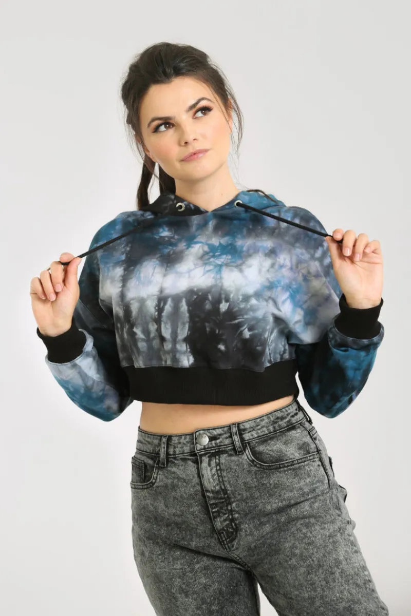 Hell Bunny Tops|Knitwear>Lost Hoodie Navy