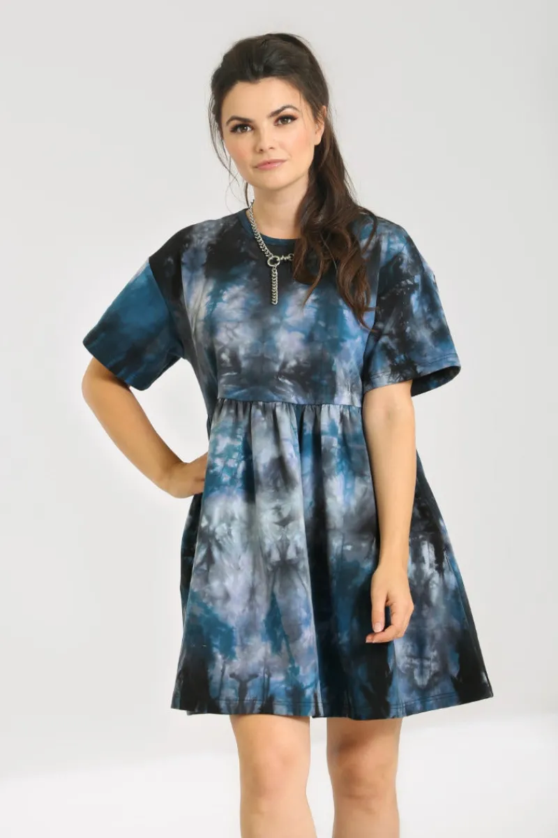 Hell Bunny Dresses|Loungewear>Lost Mini Dress Navy