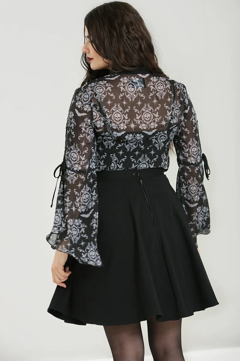 Hell Bunny Tops|Blouses>Lost Whispers Blouse Black