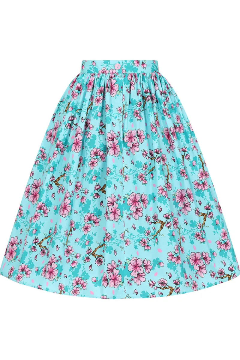 Hell Bunny Skirts|Skirts>Louella Skirt Aqua