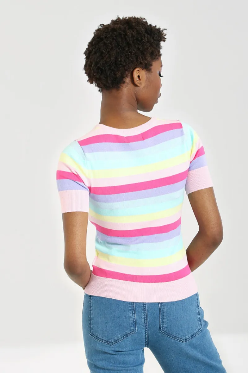 Hell Bunny Tops|Knitwear>Love Heart Top MultiColour
