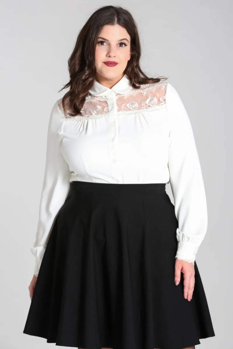Hell Bunny Tops|Blouses>Lucille Blouse Ivory