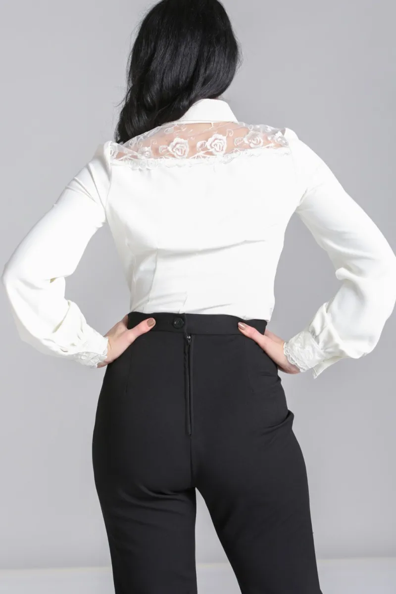 Hell Bunny Tops|Blouses>Lucille Blouse Ivory