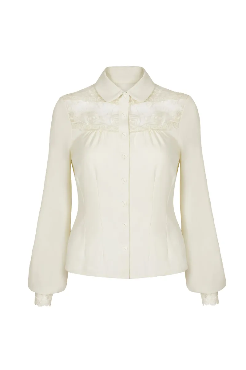 Hell Bunny Tops|Blouses>Lucille Blouse Ivory