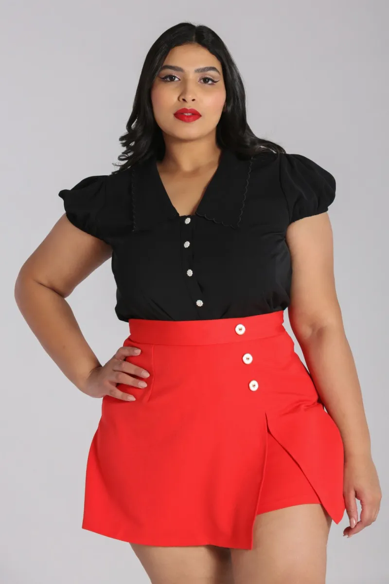 Hell Bunny Tops|Blouses>Maddy Blouse Black