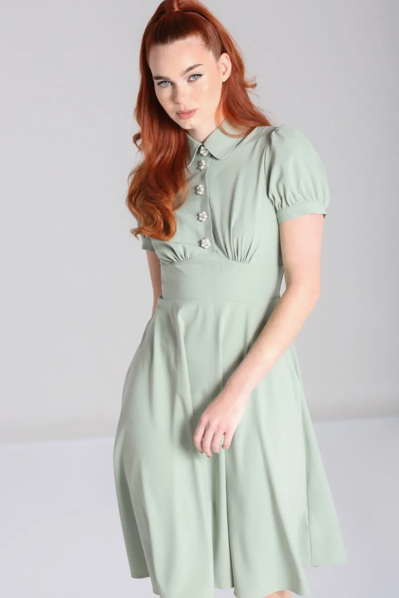 Hell Bunny Dresses|Midi Dresses>Maddy Dress Green
