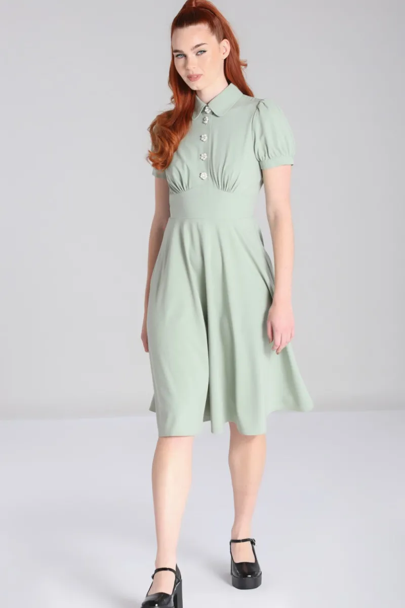 Hell Bunny Dresses|Midi Dresses>Maddy Dress Green