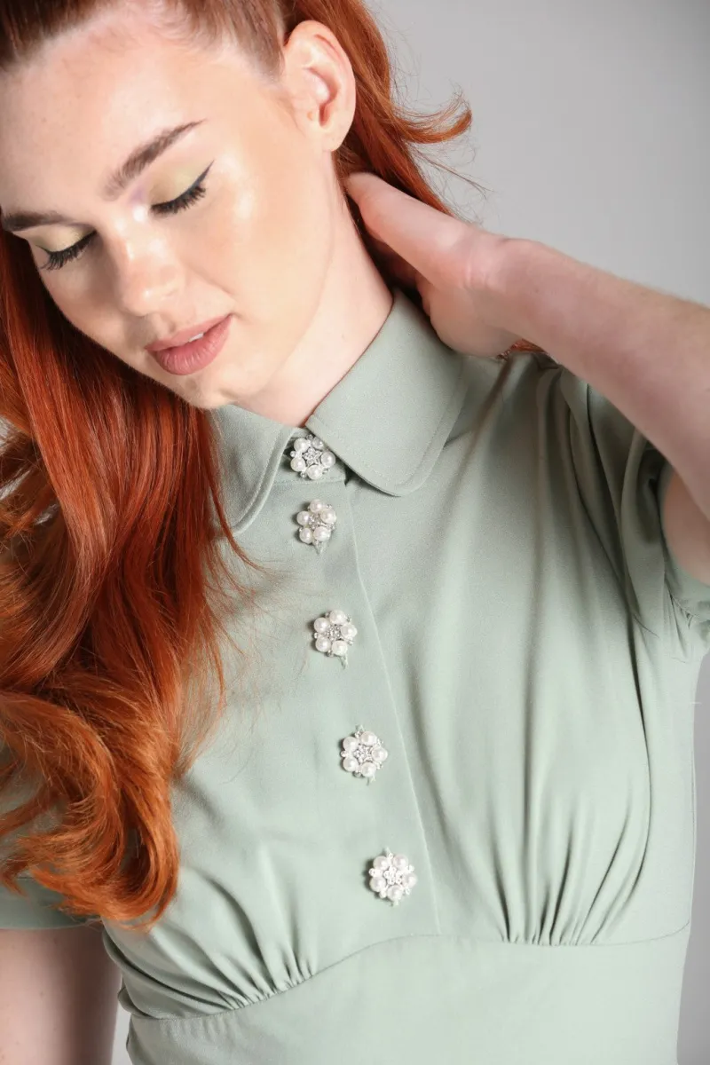 Hell Bunny Dresses|Midi Dresses>Maddy Dress Green