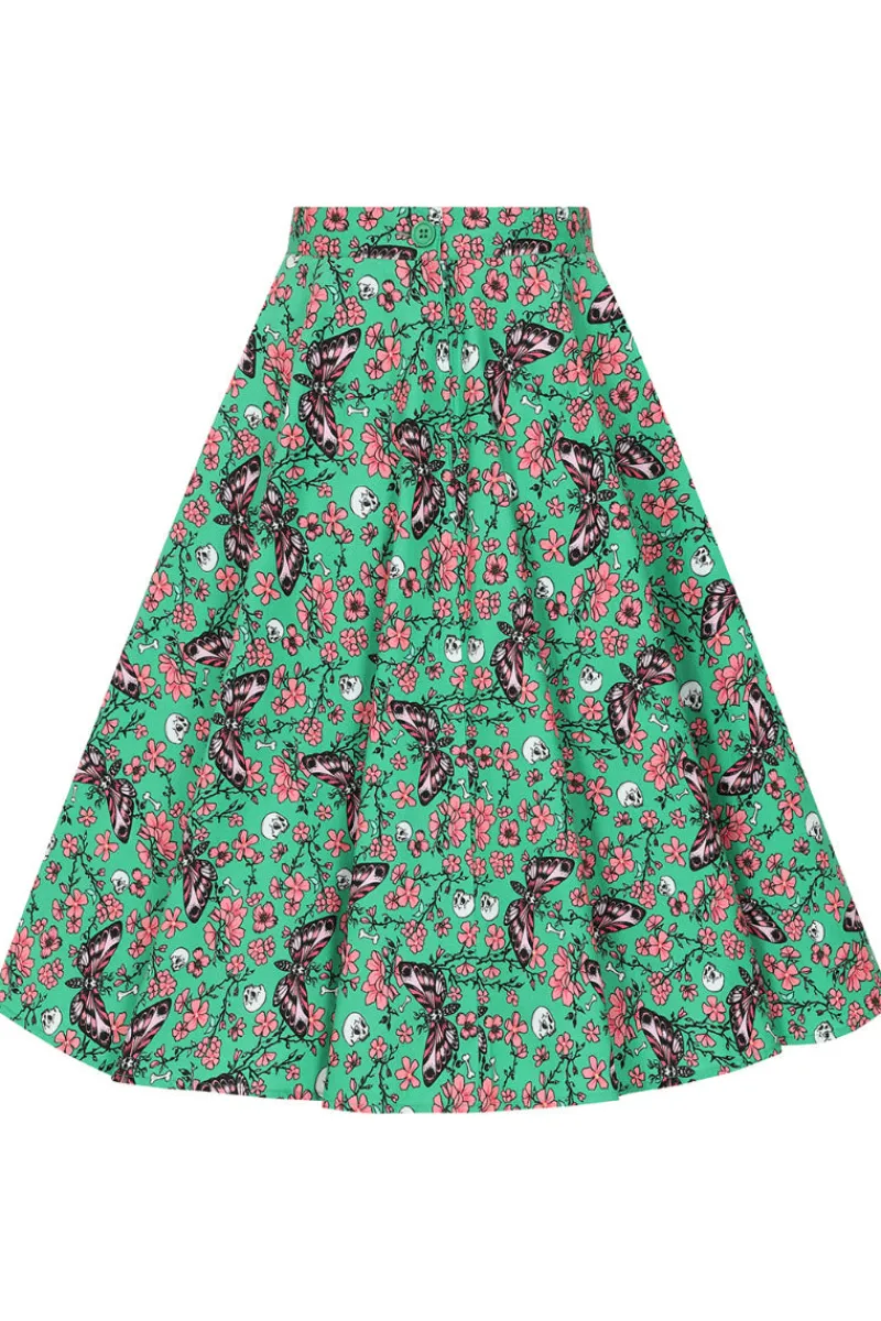 Hell Bunny Skirts|Skirts>Madilynn 50's Skirt Green