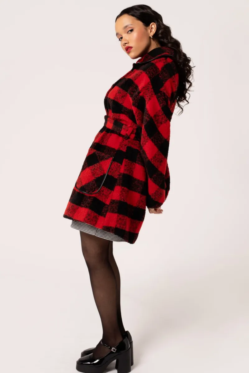 Hell Bunny Coats & Jackets|Coats & Jackets>Manhattan Coat Black/Red