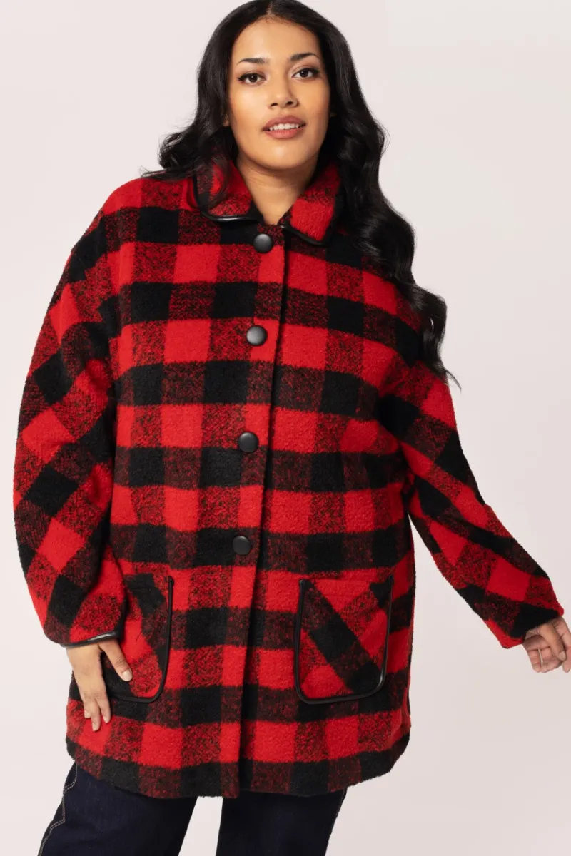 Hell Bunny Coats & Jackets|Coats & Jackets>Manhattan Coat Black/Red