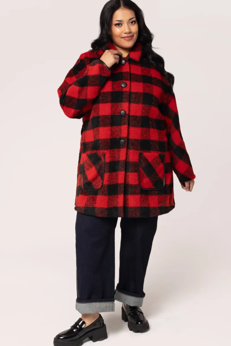 Hell Bunny Coats & Jackets|Coats & Jackets>Manhattan Coat Black/Red