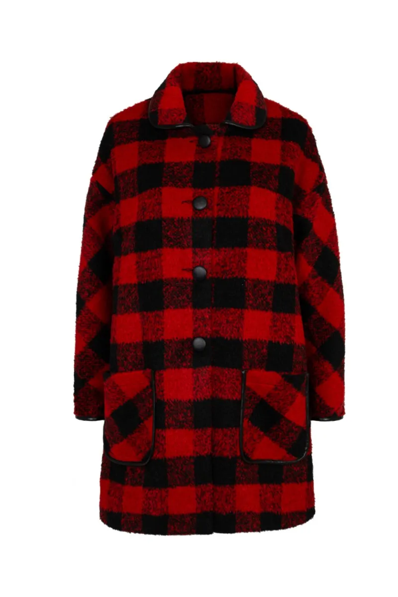 Hell Bunny Coats & Jackets|Coats & Jackets>Manhattan Coat Black/Red