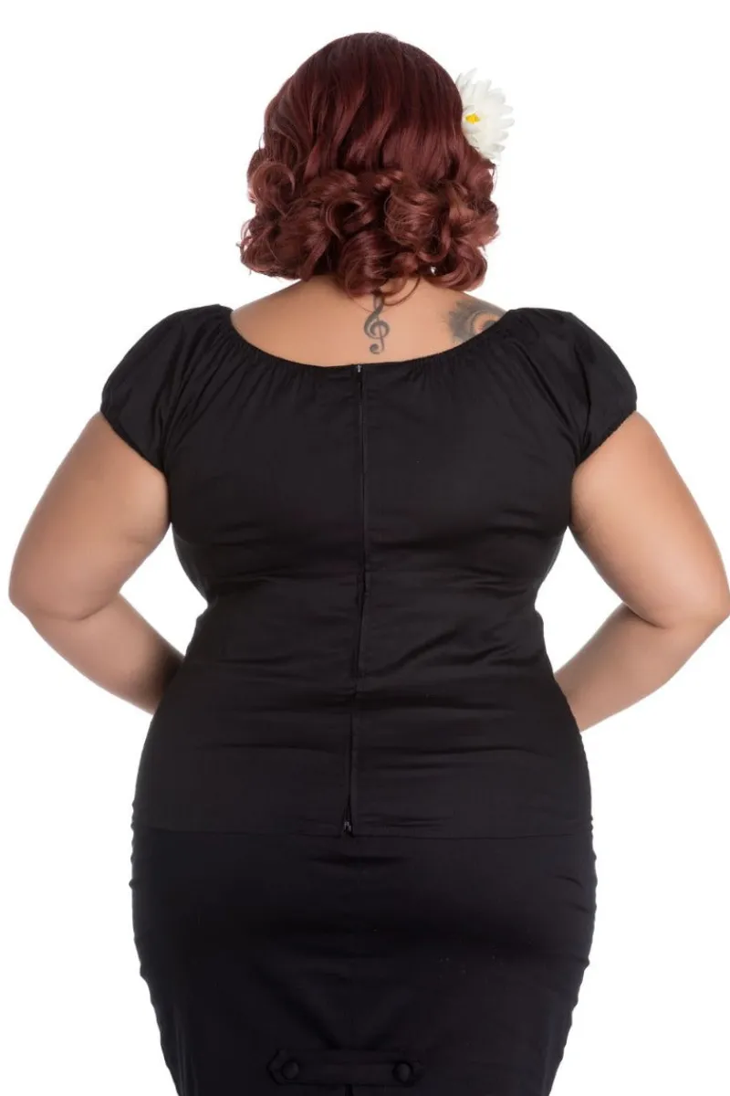 Hell Bunny Tops>Melissa Top Sale Black