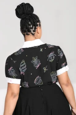 Hell Bunny Tops|Blouses>Merry Blouse Black