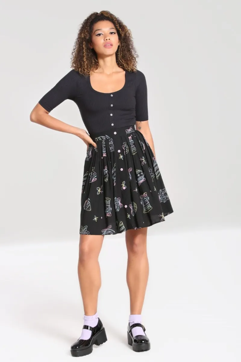 Hell Bunny Skirts|Skirts>Merry Mini Skirt Black