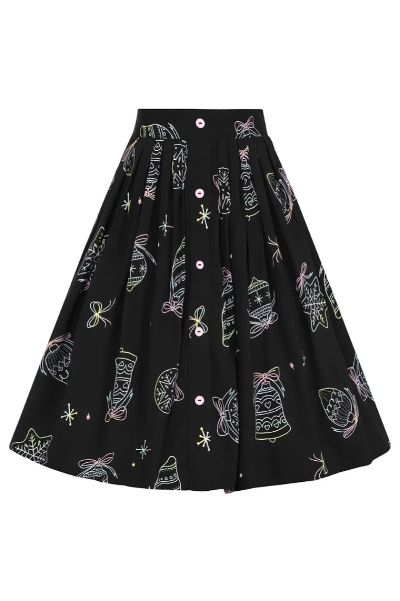 Hell Bunny Skirts|Skirts>Merry Mini Skirt Black