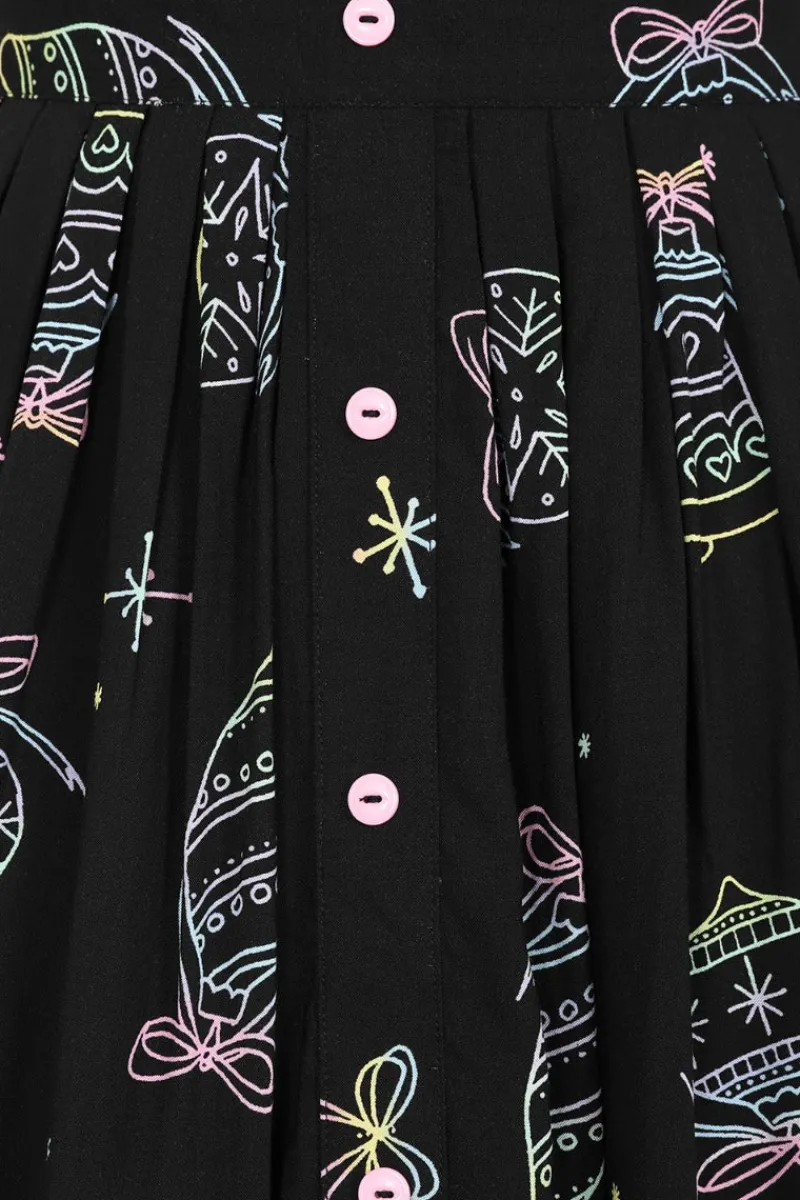 Hell Bunny Skirts|Skirts>Merry Mini Skirt Black