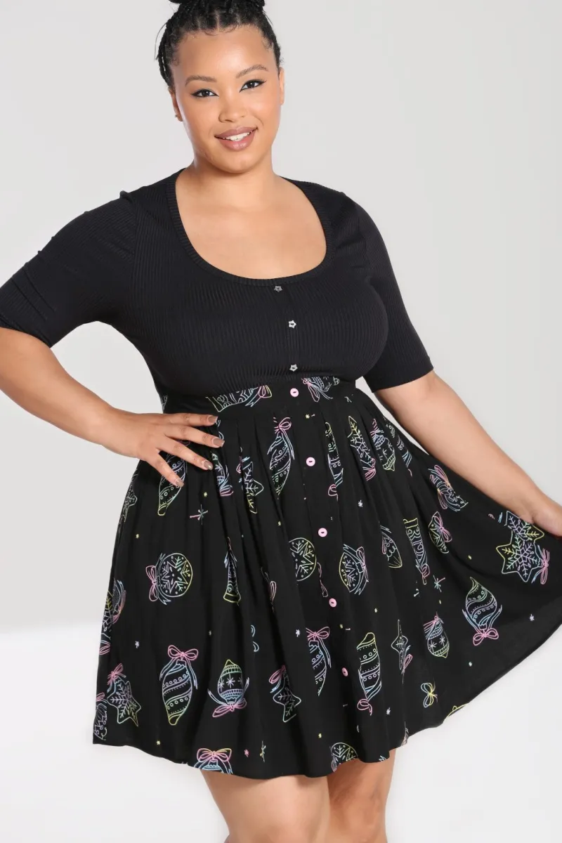 Hell Bunny Skirts|Skirts>Merry Mini Skirt Black