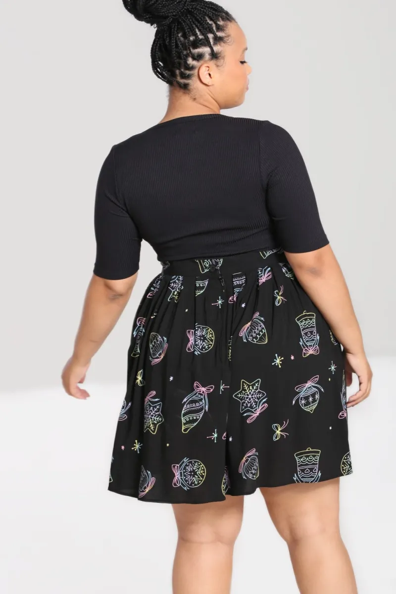 Hell Bunny Skirts|Skirts>Merry Mini Skirt Black