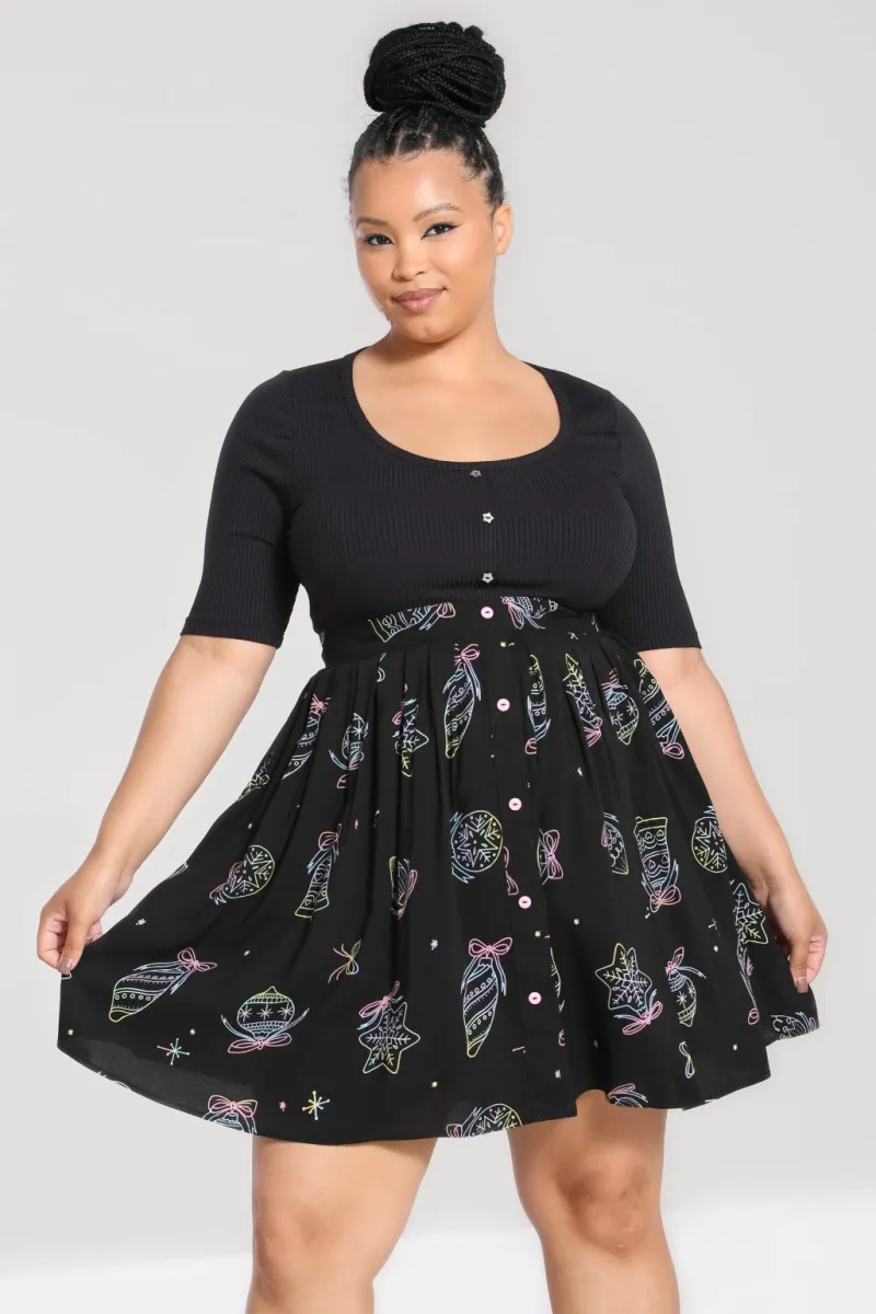 Hell Bunny Skirts|Skirts>Merry Mini Skirt Black