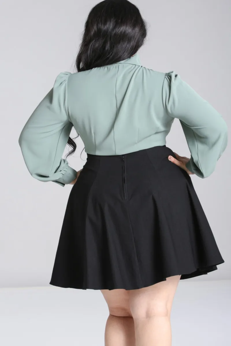 Hell Bunny Tops|Blouses>Mia Blouse Green